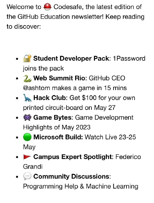 收到GitHub邮件，1Password 现已加入学生包via Leaf Leaf🗒 标签: #GitHub #1Password📢 频道: @GodlyNews1🤖 投稿: @GodlyNewsBot