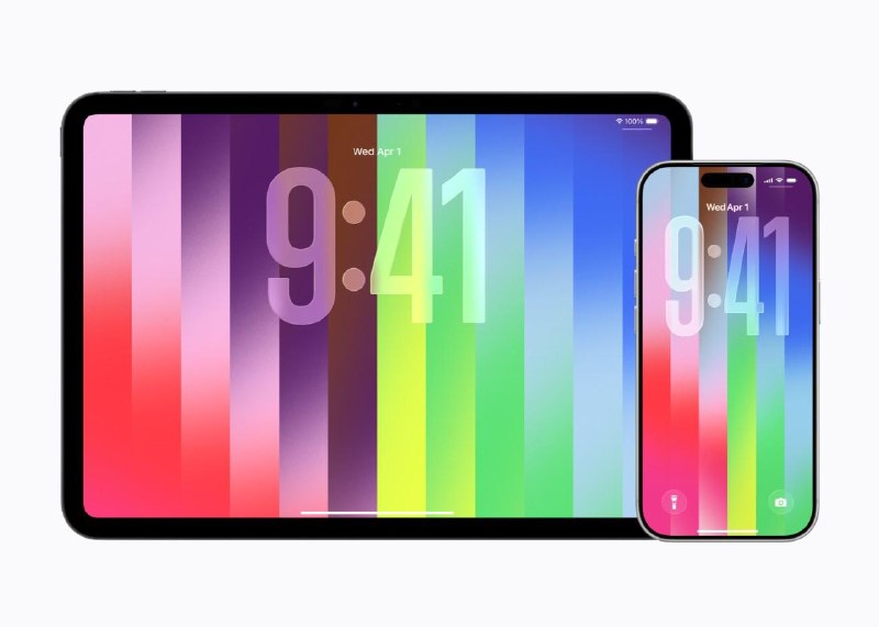 Apple推出新款“骄傲”系列壁纸和Apple Watch表带每年临近骄傲月（Pride month）时，Apple 都会延续一项传统：为 iPhone 和 iPad 推出新的骄傲主题壁纸，同时还会配套发布一款 Apple Watch 表盘