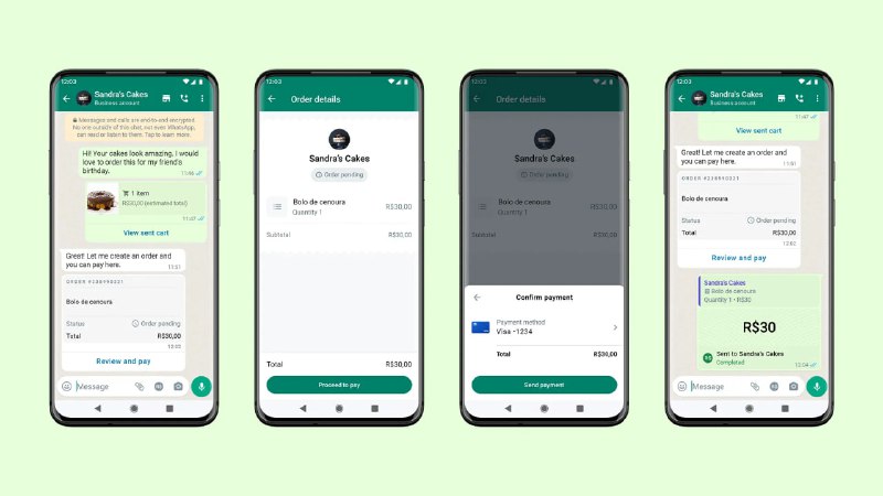 WhatsApp 现在允许用户在巴西购物和支付该公司宣布，WhatsApp宣布，巴西用户现在可以在meta旗下的即时通讯应用程序内正式向小企业支付商品和服务