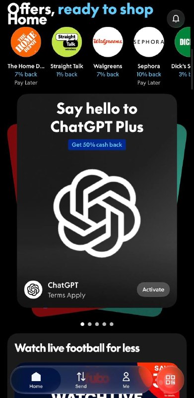 PayPal 提供 50% ChatGPT Plus订阅返现，最多6笔（共$60）要求：之前不能已经是 ChatGPT 的付费订阅用户，并且这次要通过 PayPal 的优惠链接成为新的订阅用户；老订户（订阅过 ChatGPT 任何档位）只能创个新的ChatGPT账号，才能拿这个返利