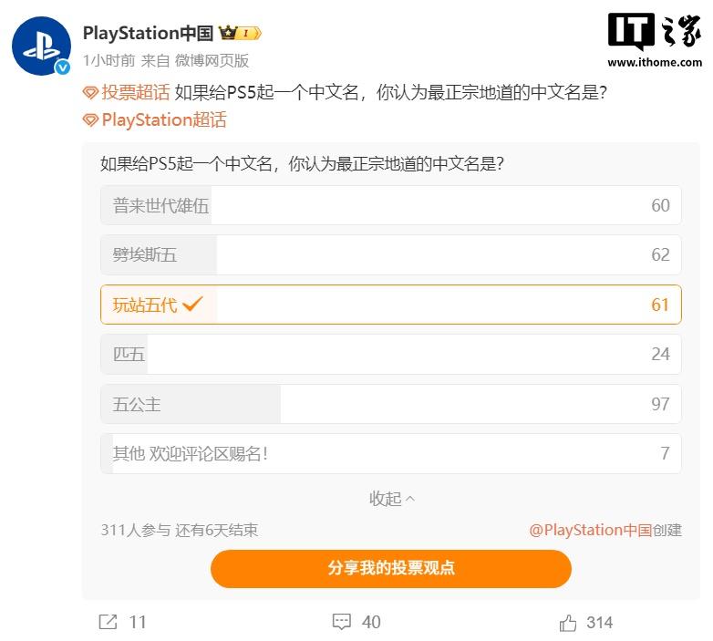索尼收购在华游戏机合资公司并改名“玩站匹五”，官方征集 PS5 中文名原上海东方明珠索乐文化发展有限公司近日被索尼中国全资收购，并更名为“玩站匹五文化娱乐发展（上海）有限公司”