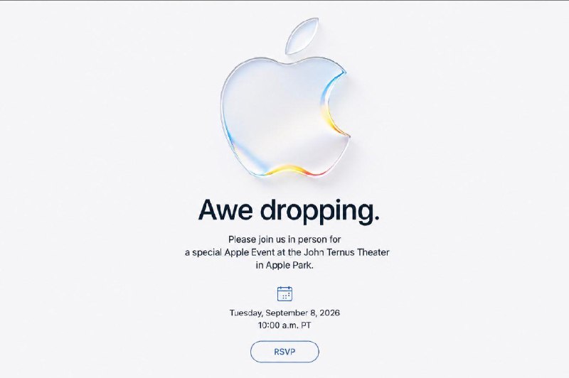 报道称，Apple秋季发布会将于9月9日凌晨1点召开彭博社记者马克 · 古尔曼曾报道称，苹果将在 9 月上旬举行发布会，因此最晚的日期可能是 9 月 15 日