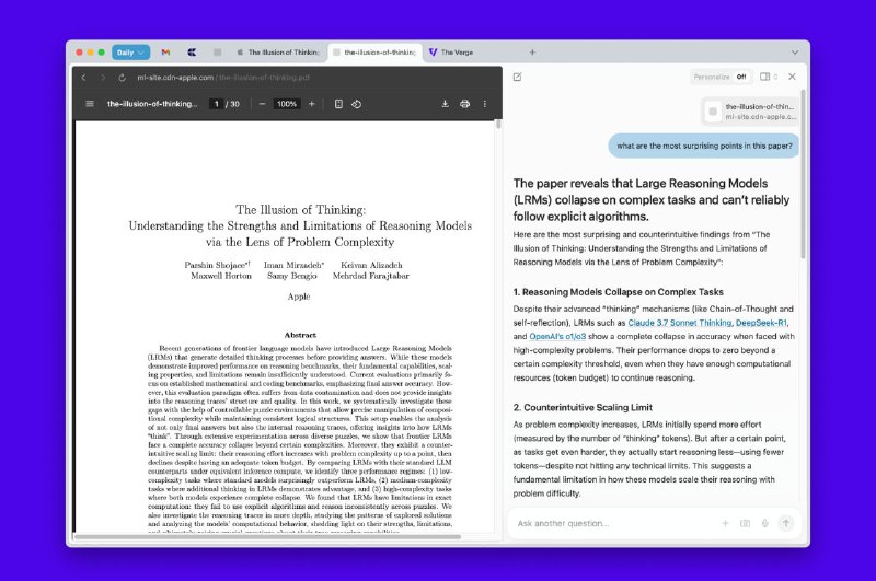 Arc 背后的公司推出Dia 浏览器来自The Browser Company 的新浏览器 Dia 与该公司上一款产品“Arc”几乎毫无相似之处
