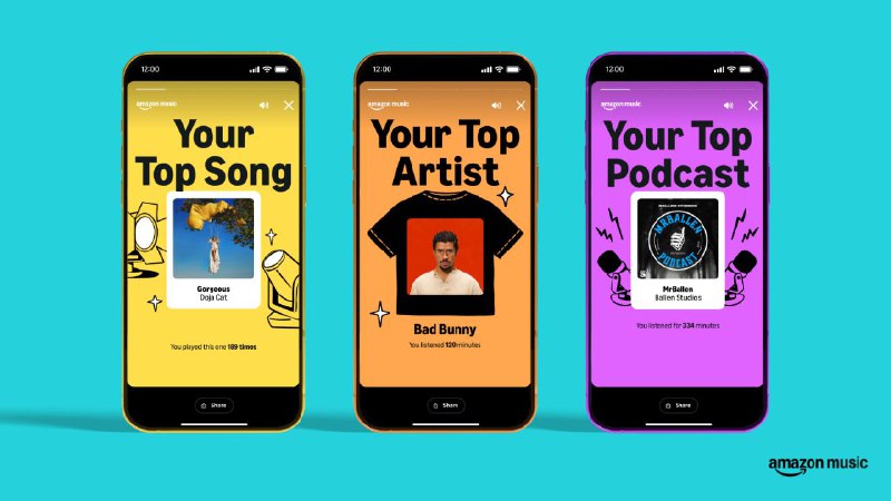 Spotify和Apple Music推出了2025年度回顾打开对应的App，即可看到年度回顾