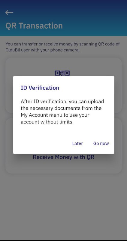 测试了一下Oldubil的QR转账，目前2.0.1版本安卓客户端已经不可以进行转账了，1.1.13版本还可以进行转账