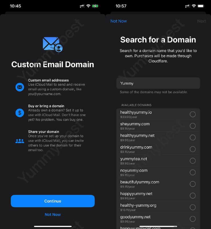 现在可以在 iCloud 的自定义邮箱的选项中购买域名了😂🗒 标签: #iCloud #域名 #Apple📢 频道: @GodlyNews1🤖 投稿: @GodlyNewsBot