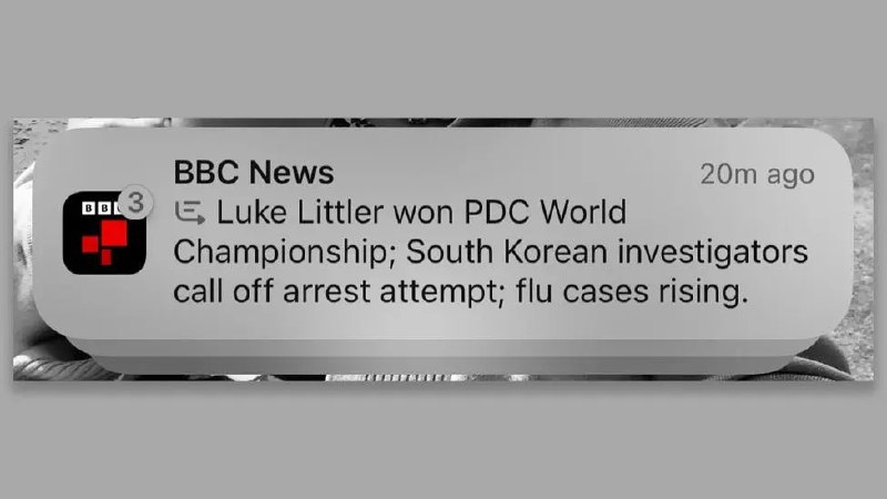 BBC 谴责 Apple Intelligence 新闻摘要功能再次出错近日，Apple Intelligence 在总结 BBC 报道时，两次生成严重失实的新闻摘要：1. 飞镖选手 Luke Littler 的冠军报导出错AI 将 Littler 赢得半决赛的正确内容错误摘要为他已夺得 PDC 世界锦标赛冠军