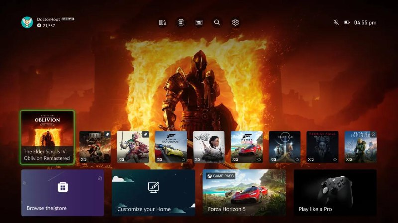 Xbox 将允许你将最喜爱的游戏固定在主屏幕上你将能够自定义 Xbox 用户界面以隐藏系统应用程序、选择显示的游戏数量等