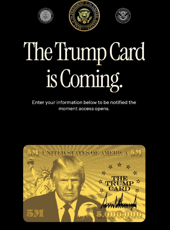 特朗普宣布：“金卡”签证网站已上线他在旗下的社交媒体 truthsocial 宣布这一消息