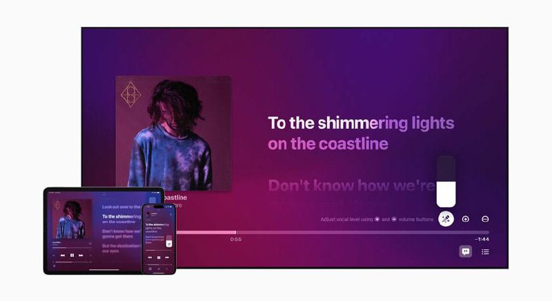 Apple Music将于本月稍晚时间推出「卡拉 OK」功能，名为 Apple Music Sing苹果宣布，Apple Music Sing  将于 本月晚些时候 面向全球 Apple Music 订阅者推出，用户可以通过可调节的人声和实时歌词跟着自己喜欢的歌曲一起唱，这个功能类似于卡拉 OK