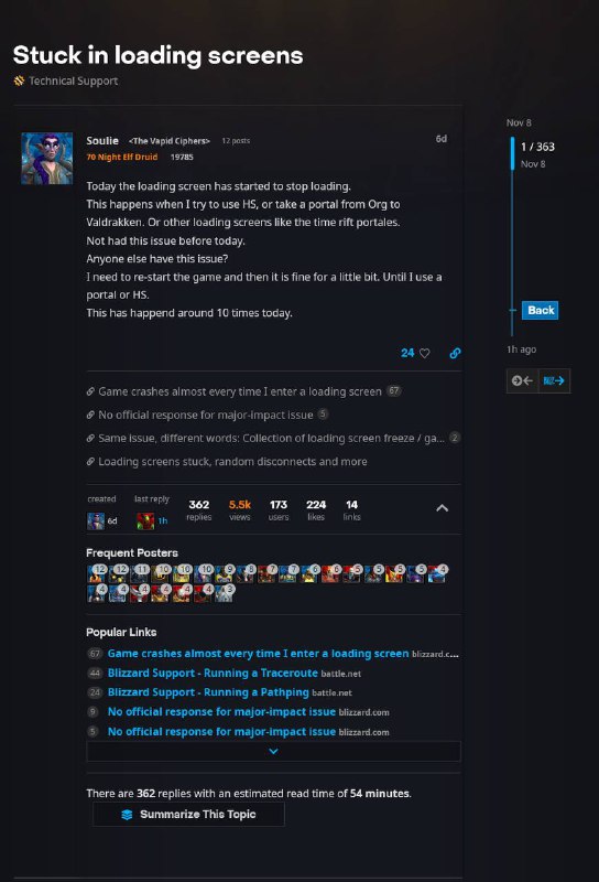 暴雪游戏出现神奇卡死Bug 仅针对挪威玩家就在最近，有数百名愤怒地《魔兽世界》玩家蜂拥至暴雪论坛，表达了他们对于一个导致游戏几乎无法游玩的 BUG 的不满