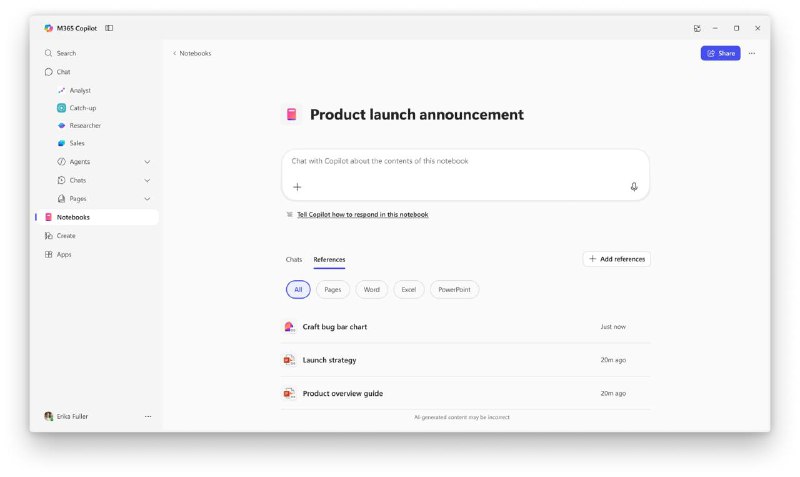 Microsoft 365 Copilot 重新设计，增加了新的搜索、图像和笔记本功能企业版开始获得更智能的 Copilot 版本，这个版本更接近消费者版使用的功能集