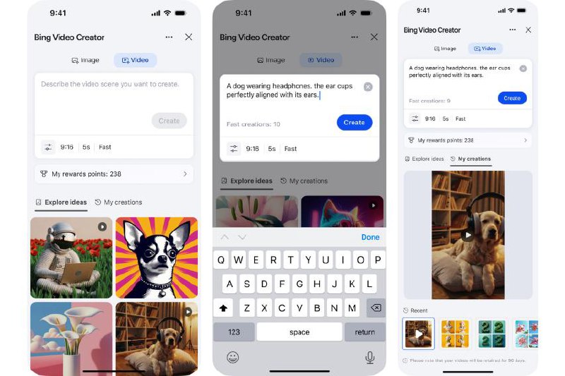 微软推出Bing Video Creator，由Sora驱动的AI视频生成器Microsoft Bing 周一宣布，它将在其Bing 应用中引入 Bing Video Creator，该应用程序使用 OpenAI 的 Sora 模型让用户从文本提示中生成视频