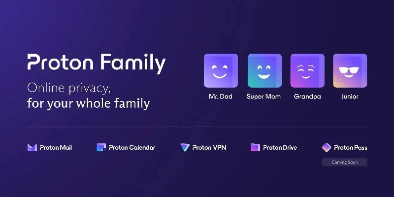 Proton 推出家庭订阅，加密电子邮件、日历、存储、VPN和所有未来的服务均可共享🗒 标签: #Proton 📢 频道: @GodlyNews1🤖 投稿: @Godlynewsbot