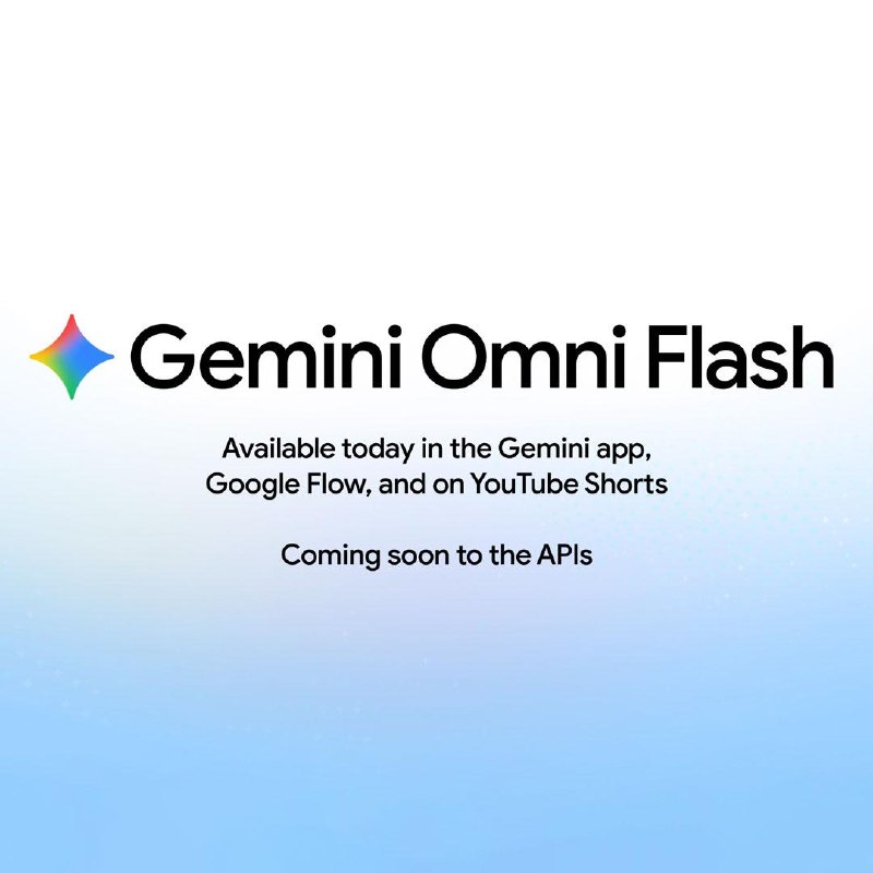 Google发布Gemini Omni  AI 模型，可以接受任何形式的输入用户可以利用自然语言来编辑视频今天起，全球范围内的 Google AI Plus、Pro 和 Ultra 订阅用户可在 GeminiApp 和 Google Flow 中使用