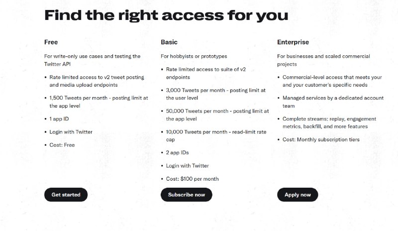 Twitter 宣布新的 API 定价，分为三个级别一些开发人员表示，他们将不得不终止他们的项目或将费用转嫁给用户