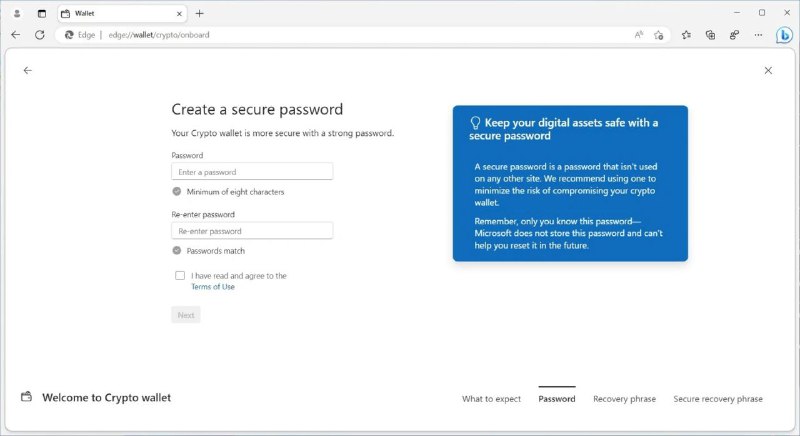 Edge 浏览器即将内置加密钱包via 匿名🗒 标签: #Edge #加密货币 #钱包📢 频道: @GodlyNews1🤖 投稿: @GodlyNewsBot