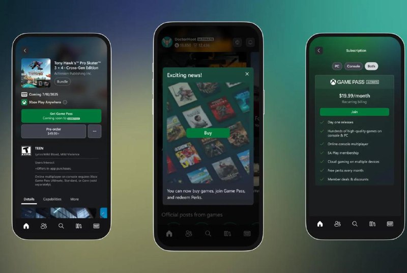 Xbox 即将允许您在其移动应用中购买游戏经过数月的等待，Xbox 终于让测试者可以通过其在 Android 和 iOS 上的应用购买游戏、DLC 及更多
