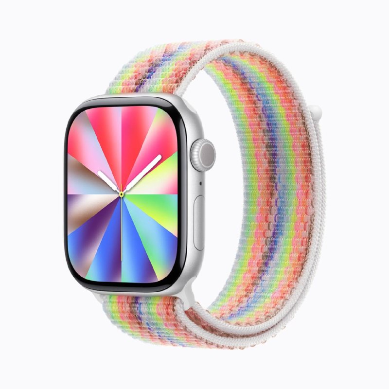Apple推出新款“骄傲”系列壁纸和Apple Watch表带每年临近骄傲月（Pride month）时，Apple 都会延续一项传统：为 iPhone 和 iPad 推出新的骄傲主题壁纸，同时还会配套发布一款 Apple Watch 表盘