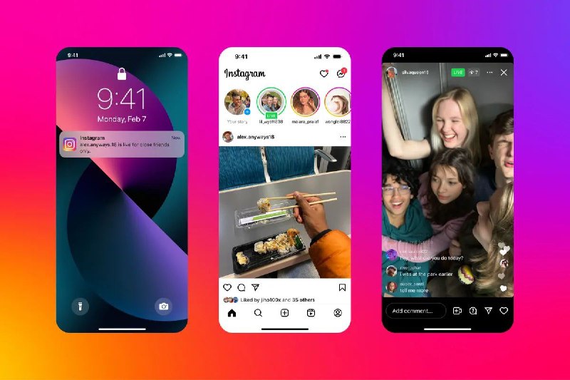 Instagram 推出仅限亲密好友的现场直播功能用户将能够仅对特定群体进行直播，而不是对全部粉丝进行直播