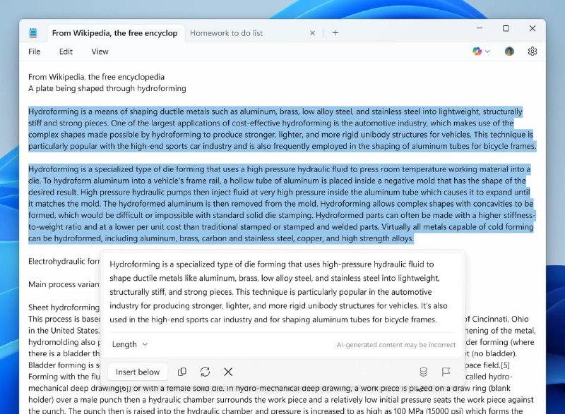 Microsoft 为 Notepad 加入 AI 摘要功能这些新功能预计在未来几个版本逐步推送至正式版 Windows 11
