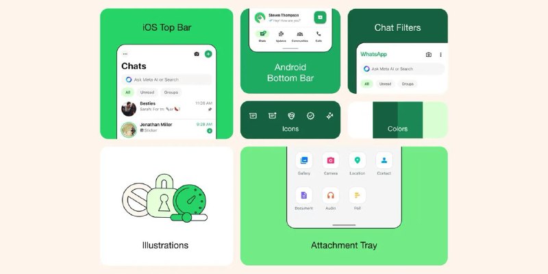 WhatsApp 正式推出针对 iOS 和 Android 的更新，带来全新设计WhatsApp 宣布正式推出一项更新，为 iOS 和 Android 应用带来了全新的设计