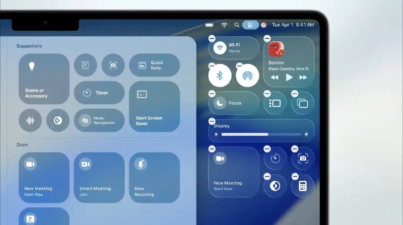 macOS 26支持第三方应用创建控制中心小组件用户可以快速访问一些小功能和快捷控制