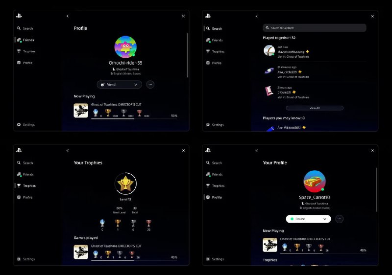 索尼即将推出全新的 PlayStation PC 界面和《对马岛之魂》的共享奖杯功能索尼即将在 5 月 16 日发布《对马岛之魂 导演剪辑版》时，引入一款新的 PlayStation PC 界面，并与其共享奖杯