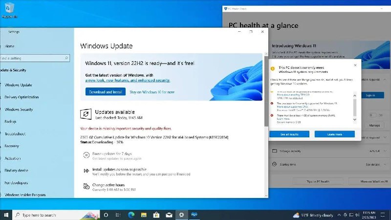 推广力度过猛，微软向不受支持的设备推送Windows 11Windows 11的设备安装要求有点高，这是从一开始微软就告诉大家的事
