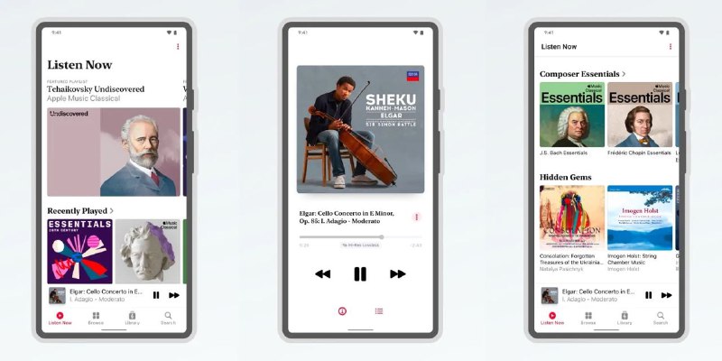 Apple 发布了适宜用于安卓的Apple Music Classical，其优先级高于iPad和Mac 平台9to5mac 🗒 标签: #Apple #Music📢 频道: @GodlyNews1🤖 投稿: @GodlyNewsBot