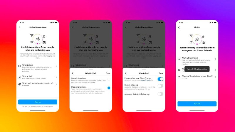 Instagram 的“限制”功能可以静音除了亲密朋友以外的所有人Instagram 正在扩展“限制”功能，这是一种安全控制措施，可以用来隐藏可能骚扰你的账户的私信和评论