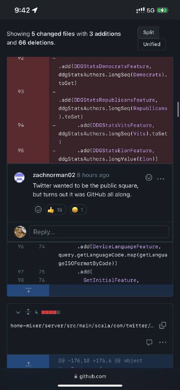 为什么 Elon能超越奥巴马 ，因为我们有Elon 变量🏖员工初次上传代码的时候，忘记把老板这段删除了，被群众发现了🗒 标签: #Twitter #开源📢 频道: @GodlyNews1🤖 投稿: @GodlyNewsBot