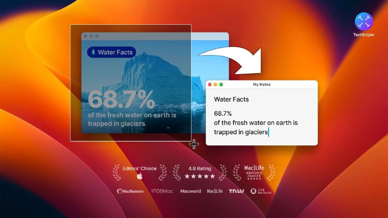 TextSniper 限免: $7.99 -> 免费老牌OCR软件，这次送的是Mac单设备授权码