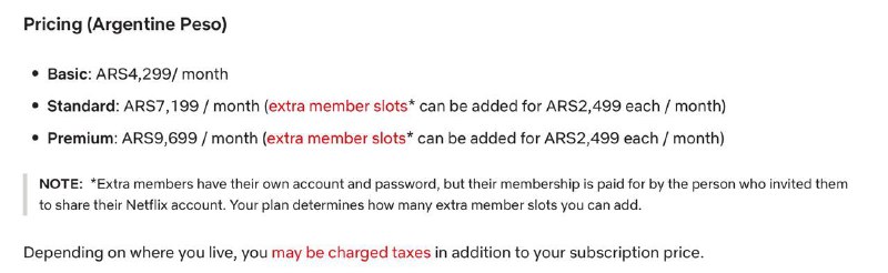 阿根廷Netflix 仍在翻倍涨价Basic 2499 -> 4299Standard 4199 -> 7199Premium 5799 -> 9699🗒 标签: #Netflix #阿根廷 #涨价📢 频道: @GodlyNews1🤖 投稿: @GodlyNewsBot