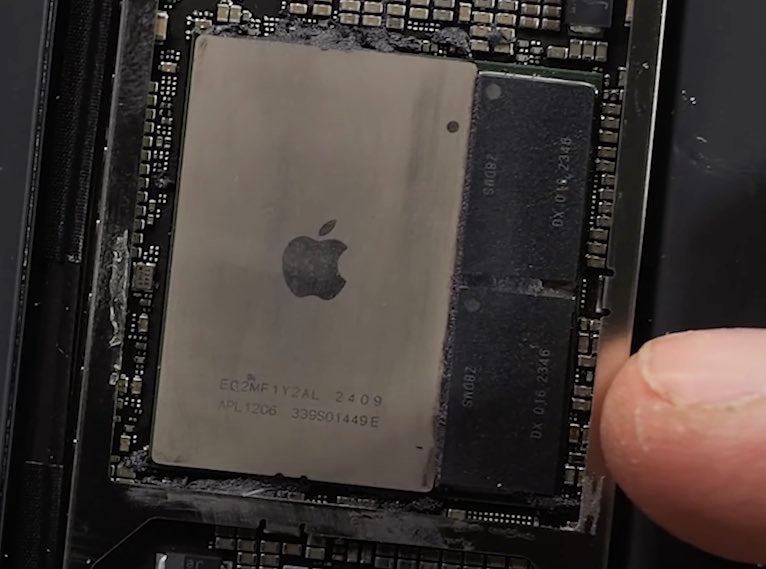 iFixit 拆解M4  iPad Pro 发现8G内存版本搭载了两颗 6GB 内存颗粒