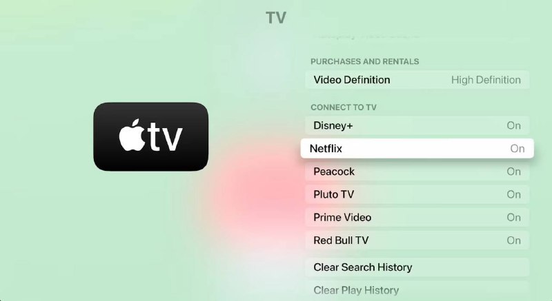Netflix 表示与 Apple TV 应用的短暂整合是一个错误据发言人透露，苹果的观看列表的短暂支持已经被撤回