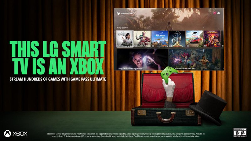 微软的 Xbox 应用程序已在 LG 智能电视上推出LG 2022 年的 OLED 电视，部分 2023 年的智能电视以及其他型号，现在可以下载 Xbox 应用程序