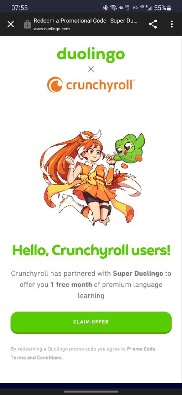 免费获得 Super Duolingo 一个月
