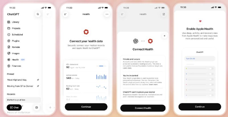 OpenAI宣称，ChatGPT Health的AI 模型推理能力“胜过临床医生水平”OpenAI 将于周四在美国向所有人推出 ChatGPT Health，让更多用户能够把自己的医疗记录和健康追踪数据连接到这款聊天机器人上