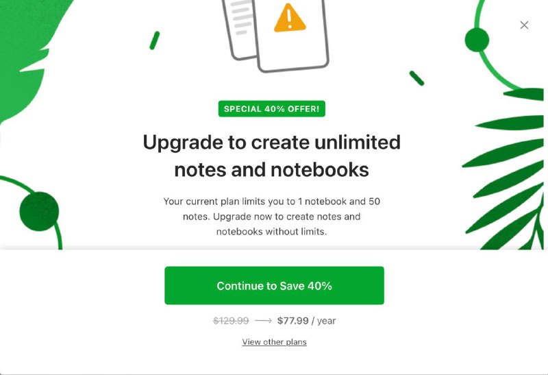 迫用户付费升级？Evernote 免费版将改为只能建立 50 条笔记据《TechCrunch》报导，知名笔记应用程式“Evernote”正在进行一项测试，可能对免费用户施加严格的限制
