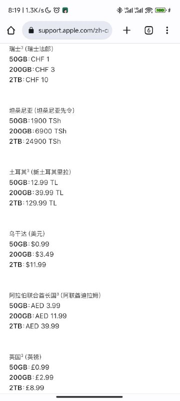 土耳其iCloud涨价via Xiaoyuan🗒 标签: #Apple #iCloud #土耳其📢 频道: @GodlyNews1🤖 投稿: @Godlynewsbot