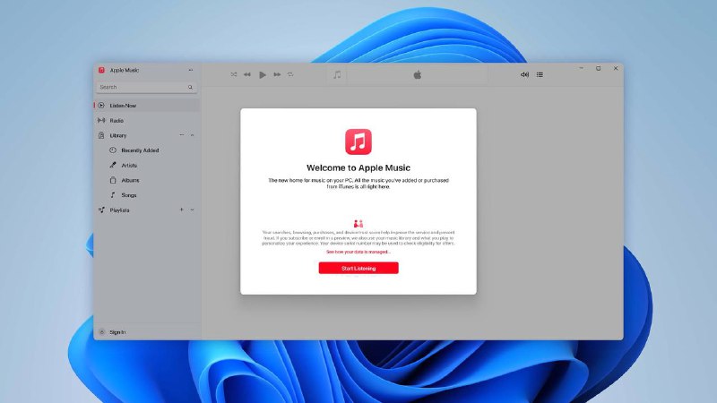 先睹为快！Windows 11上线Apple Music和Apple TV应用预览版本群友总结：首先在win11设置里把国家改成美区，用给的链接在浏览器里打开，会弹出Microsoft store窗口，然后安装