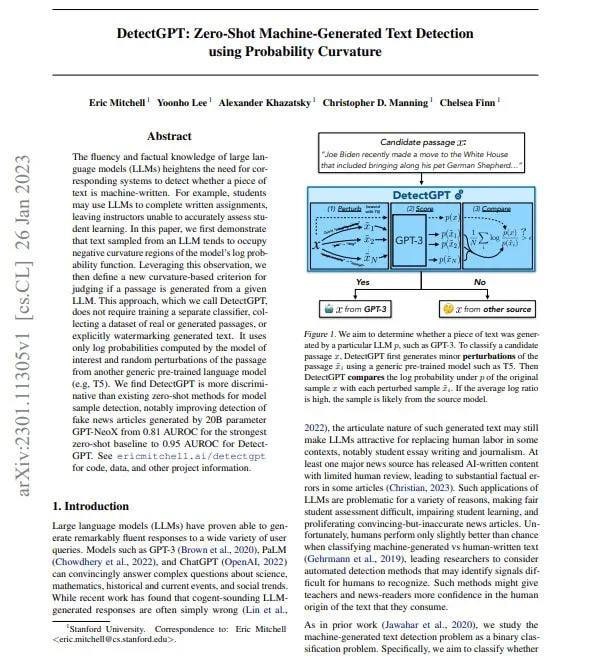 斯坦福大学推出 DetectGPT ,阻止学生用 AI 写作业据调查显示，美国 89% 的大学生在用 ChatGPT 做作业