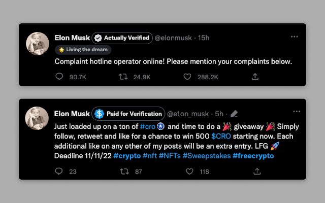 一个可以帮助您区分已认证账户和Twitter Blue用户的浏览器插件