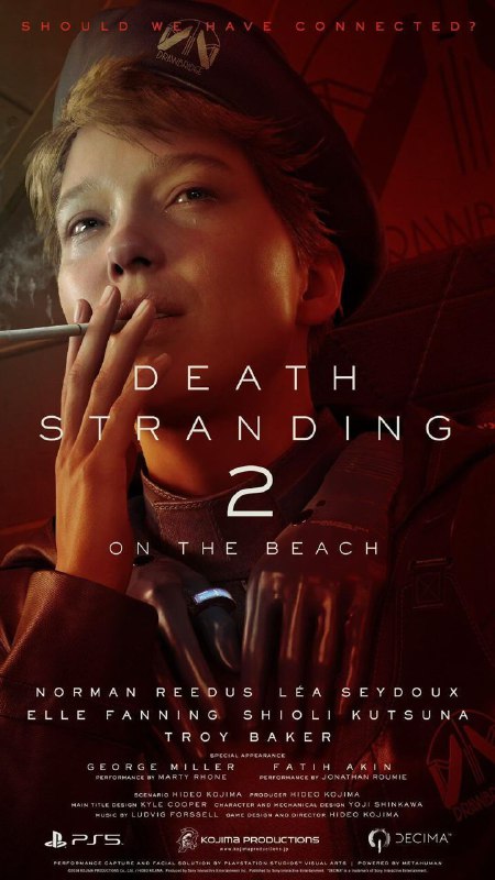 小岛秀夫：《死亡搁浅 2》进入“调整阶段”，已完成配音和拍摄等环节2025年重磅游戏不少啊🗒 标签: #死亡搁浅 📢 频道: @GodlyNews1🤖 投稿: @GodlyNewsBot