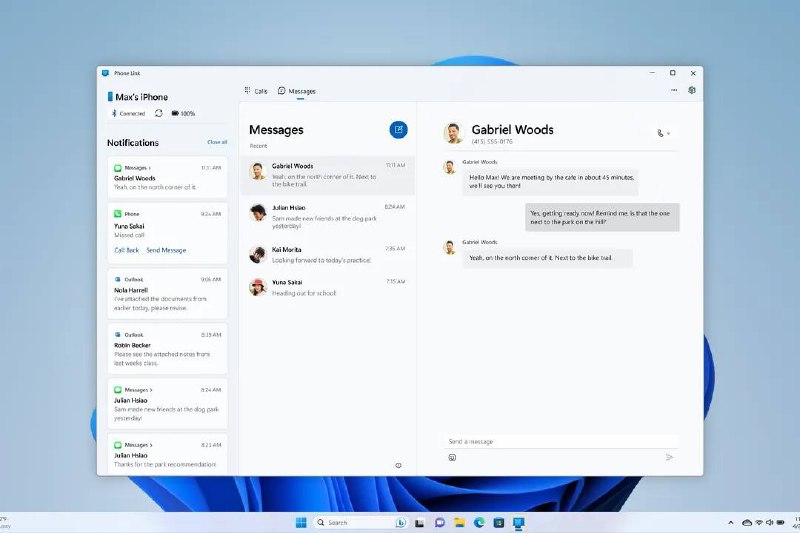 微软正在将iMessage带到Windows微软现在可以通过其Phone Link应用程序在Windows上访问iMessage