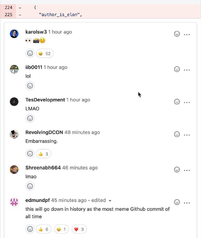 为什么 Elon能超越奥巴马 ，因为我们有Elon 变量🏖员工初次上传代码的时候，忘记把老板这段删除了，被群众发现了🗒 标签: #Twitter #开源📢 频道: @GodlyNews1🤖 投稿: @GodlyNewsBot