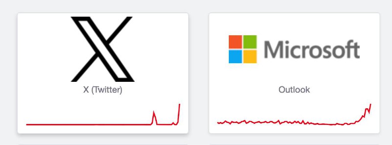 𝕏和Outlook 被检测到宕机现象🗒 标签: #𝕏 #X #outlook📢 频道: @GodlyNews1🤖 投稿: @GodlyNewsBot