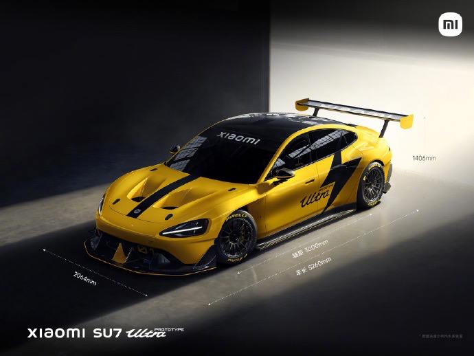 小米公布SU7 Ultra 原型车，今年10月初正式征战纽北！🗒 标签: #小米 #SU7 📢 频道: @GodlyNews1🤖 投稿: @GodlyNewsBot
