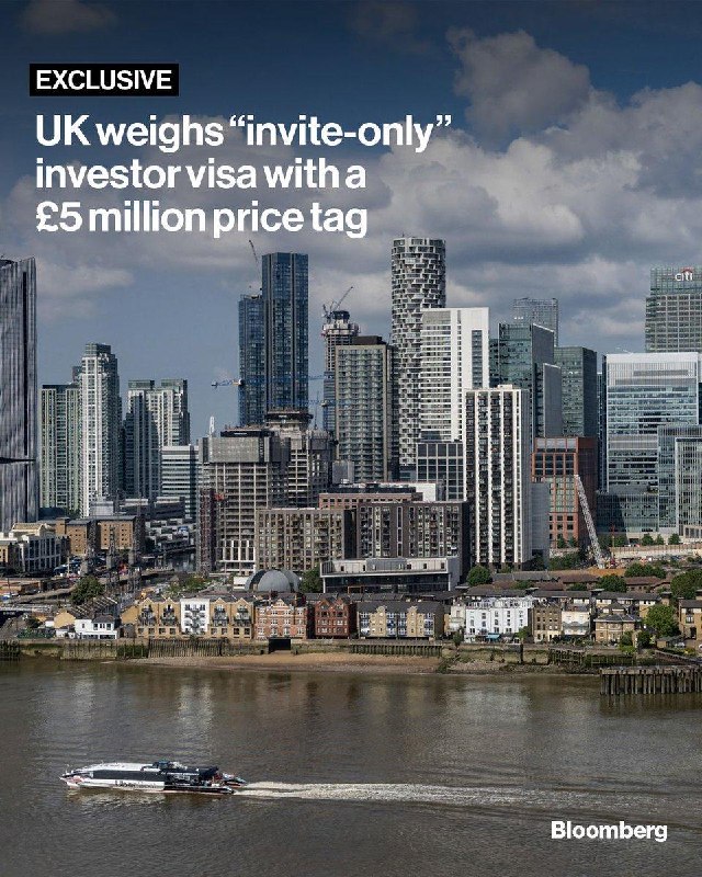 英国考虑推出“邀请制”投资签证，最低门槛500万英镑英国考虑推出一种新签证，向在英国投资至少500万英镑（约合670万美元）的富裕人士提供三年居留权，该国希望借此举恢复对全球高净值人士的吸引力